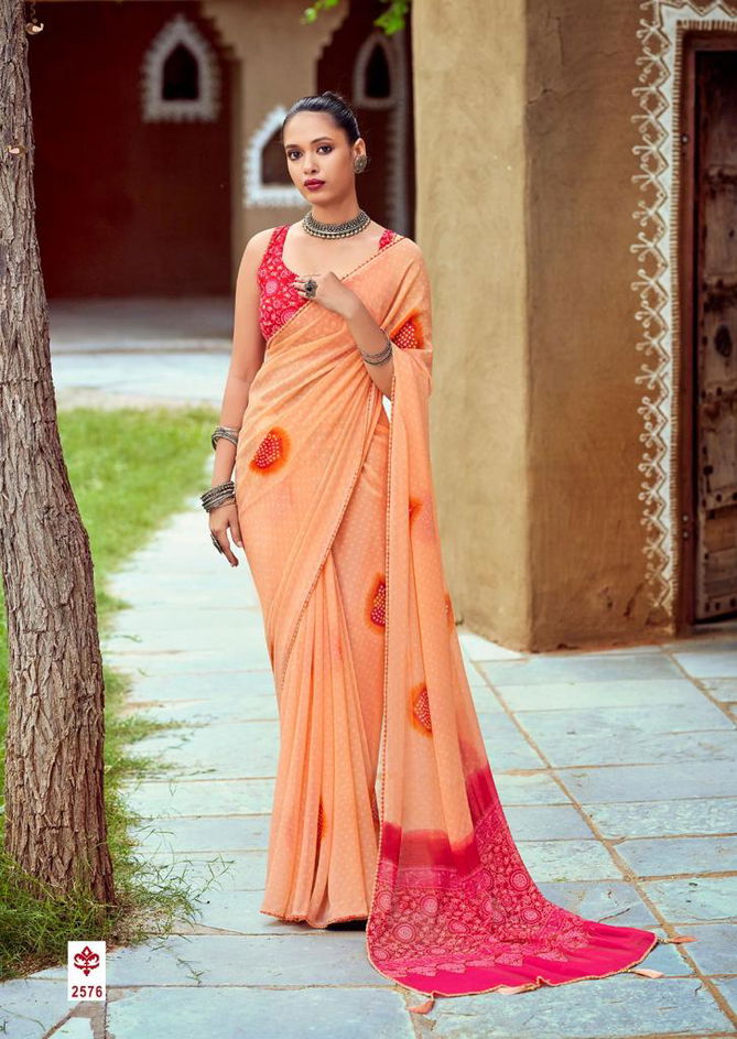 Kashvi Mishti Fancy Printed Designer Georgette Casual Wear Saree Collection